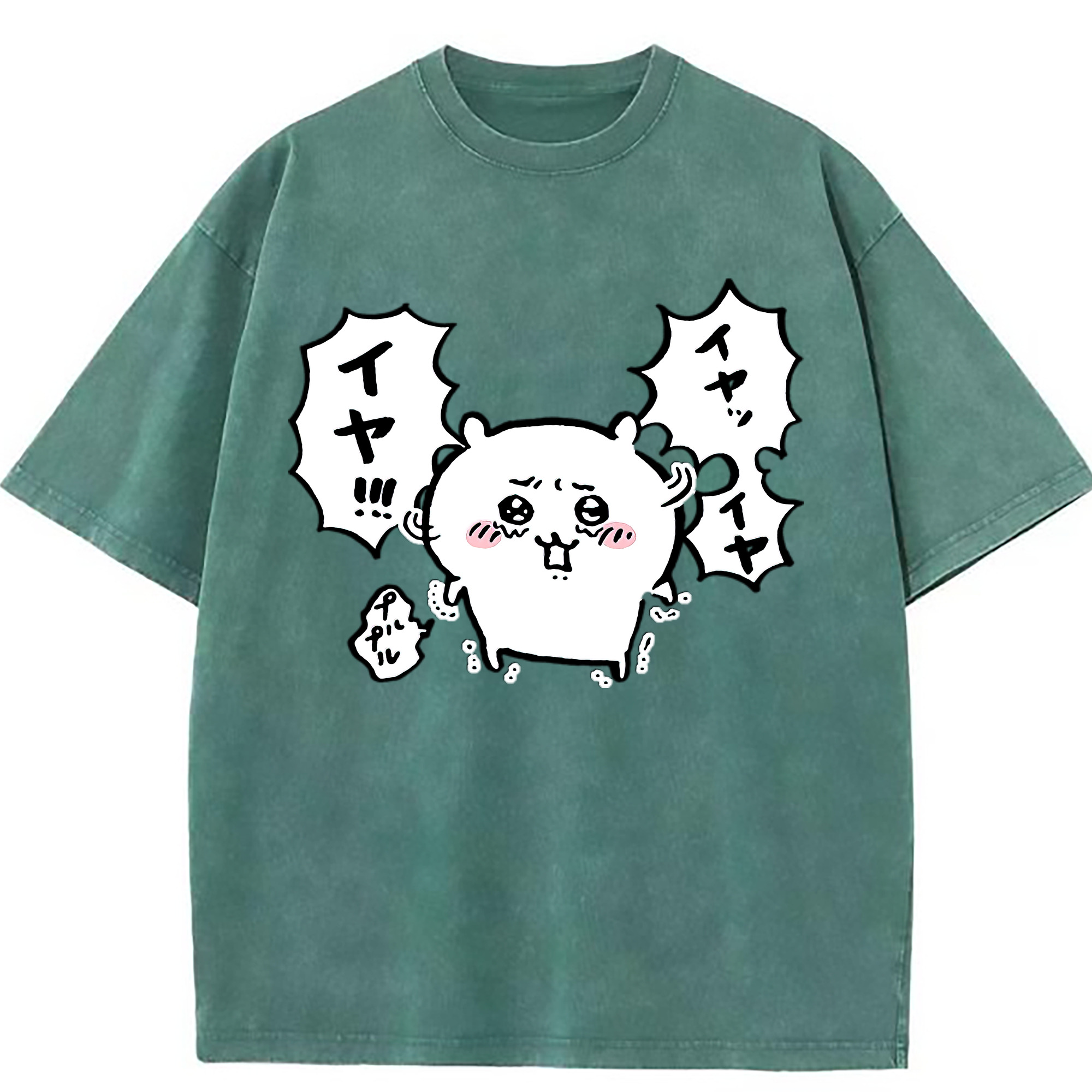 （画像用） ちいかわ ちいかわ Chii-kawa chiikawa 綿100% ヴィンテージ風 半袖Tシャツ（フロントプリント）
